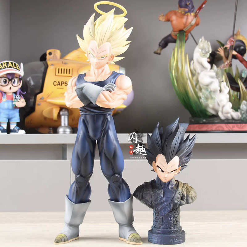 Model Kit Dragon Ball - Figurinha YJ Majin Vegeta com Duas