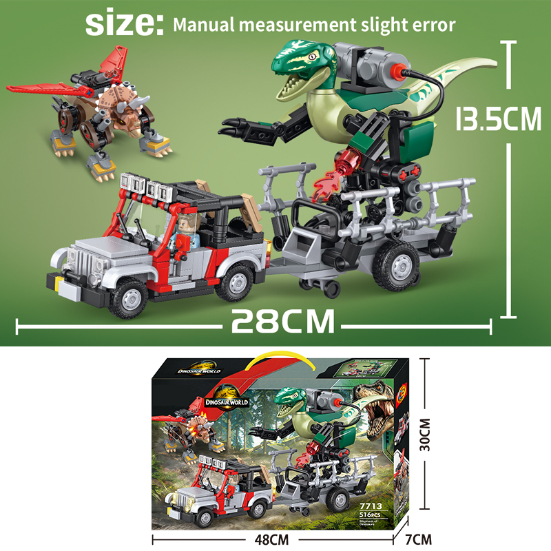 490 Peças MOC Blocos de Montar - Model Kit Jurassic Park avaliação e preço